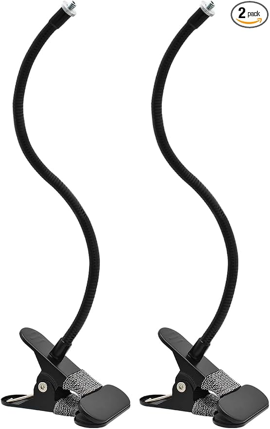 Indoor Outdoor Security Camera Flexible Clip Mount, Black (Pack of 2) by Holicfun