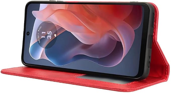 for RAZ Memory Cell Phone (2025/2024) Case Magnetic Flip Wallet -Red | Magnetic Wallet with Card Holder Kickstand Protection Flip Folio Leather Wallet Case for RAZ Memory Cell Phone (2024/2025) - Image 6