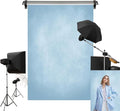 Kate 10x20ft/3x6m Light Blue Backdrop Texture Photography Backgrounds Portrait Photo Shoot Studio Props by KateBackdropforPhotography
