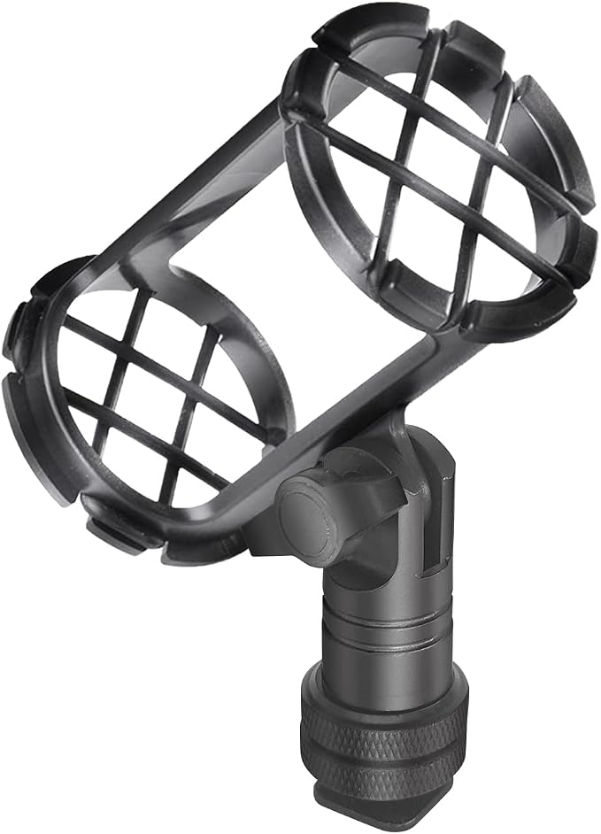NC4 Microphone Shockmount Universal Holder Clip with Hot Shoe Mount for Shotgun Microphone Rode NTG-2 NTG-1 AKG D230 Sennheiser MKH-416 ME66 Comic - Image 7