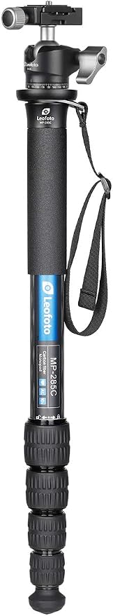 Leofoto Killer Kit MP-285C + LH-25 Ball Head 5 Section CF Travel Monopod Carbon Fiber 60" Tall 17" Folded 1/4" & 3/8" by TAKINGITFURTHER-LEOFOTO