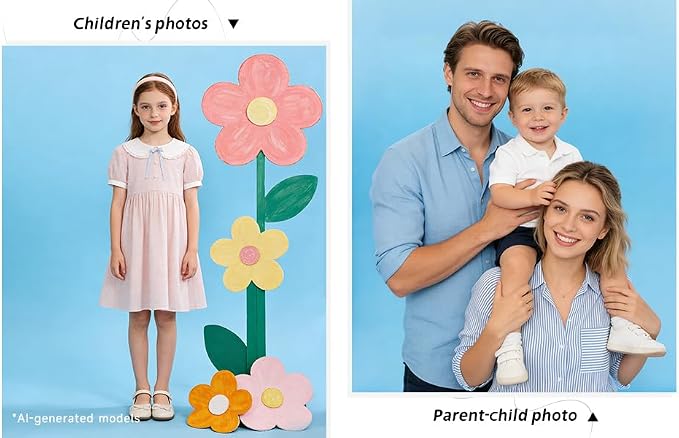 YSKE-Seamless Blue Paper Backdrop Roll for Photography,Photo Background,and Photoshoot Cover–Roll of Paper with Backdrop Cover for Background Stand,Thick Anti-Wrinkle Matte(106.9''x36Lite Blue) - Image 6