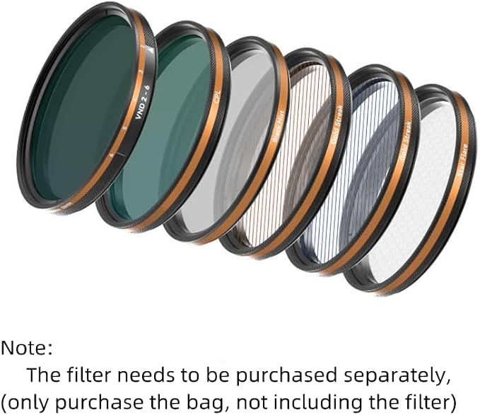 Fotorgear 67mm Phone Filter Storage Bag, Leather filter storage bag Clip On Filters Kit for Phone & Camera 67mm Adapter Ring, Phone Lens Clip Compatible with iPhone(Bag Only) - Image 3