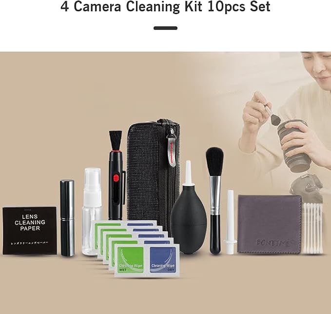 Andoer Professional Camera Cleaning Kit Lens Cleaning Kit with Air Blower Cleaning Pen Cleaning Cloth for Most Camera Mobile Phone Laptop - Image 2