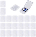 Clear Plastic Memory Card Case Compatible with SD SDHC SDXC Micro SD T-Flash Card (20 PCS) by SteelFever