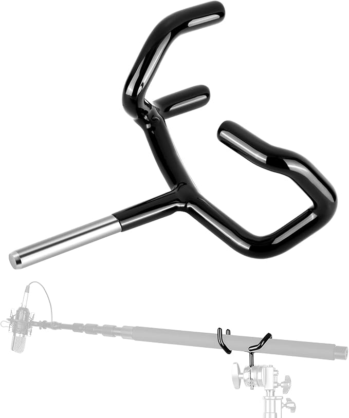 NEEWER Metal Microphone Boom Support Holder for C-Stands and Mic Stands, Black by Neewer