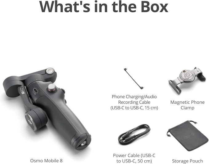 DJI Osmo Mobile 8 Standard Combo, Gimbal Stabilizer for Phone | AI Native Tracking, 360° Pan Rotation, Built-in Extension Rod & Tripod, 10h Battery, Extension Rod, 3-Axis Stabilization - Image 6
