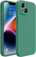 Miracase Silicone for iPhone 14 Case, Acacia Green | Soft Anti-Scratch Microfiber Lining, Premium Silicone Cover Shockproof Drop Protection Phone Case for 14 by Miracase