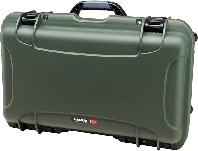 NANUK 935 Hard Case for Camera & Lenses with Padded Divider – Waterproof Equipment Case with Wheels, 22” x 14” x 9” – Dustproof, Impact Resistant, Carry-On Approved for Most Airlines – Olive | 22' x 14' x 9' - Dustproof, Padded Divider - Waterproof Equ... - Image 4