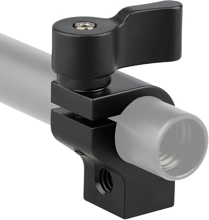 CAMVATE 15mm Single Rod Clamp for Camera DSLR Rail System(Black) - Image 3