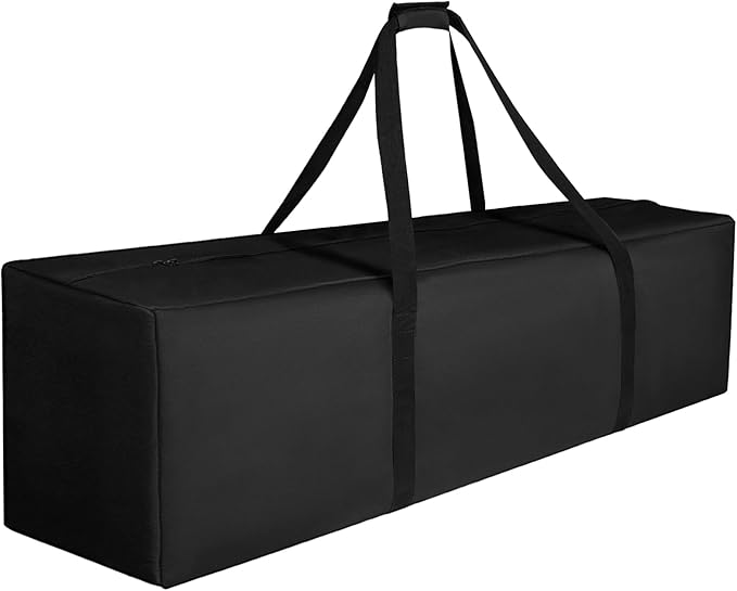 Sports Duffle Bag - Extra Large Travel Duffel Luggage Bag with Upgrade Zipper, Sturdy & Water Resistant, Black (Black 47inch) | Heavy Duty Dual Zipper, 600D Polyester, Oversized Capacity, Sturdy & Water Resistant for Camping Outdoor Moving, Black by COOLBEBE