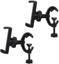2 Pack Mic Stand Phone Holder Mount Photography Light Stand Phone Mount Holder Clamp Phone Clip for Microphone Stand Tripod Boom Arm Floor Mic Stand Selfie Stick Ring Light Camera Tripod by Unknown