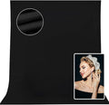 CPLIRIS 10x8ft Black Backdrop Background for Photography, High Density Polyester Fabric Photo Backdrop Curtain for Portrait Photoshoot, Party and Video by CPLIRIS