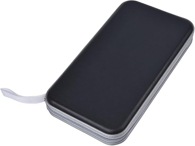 alavisxf xx CD Holder, 72 Capacity Hard Plastic Storage Case for Car | CD DVD Case, Portable Hand Strap, Zipper Closure, Anti-Slip Sleeves, Disc Storage Organizer, for Home Office Travel - Image 5