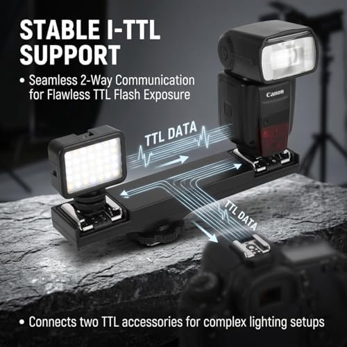 Hot Shoe Splitter, Multifunctional Hot Shoe Flash Light Bracket, Hot Shoe Mount Plate Adapter, High Loading Accessories for Camera Camcorder (for) - Image 8