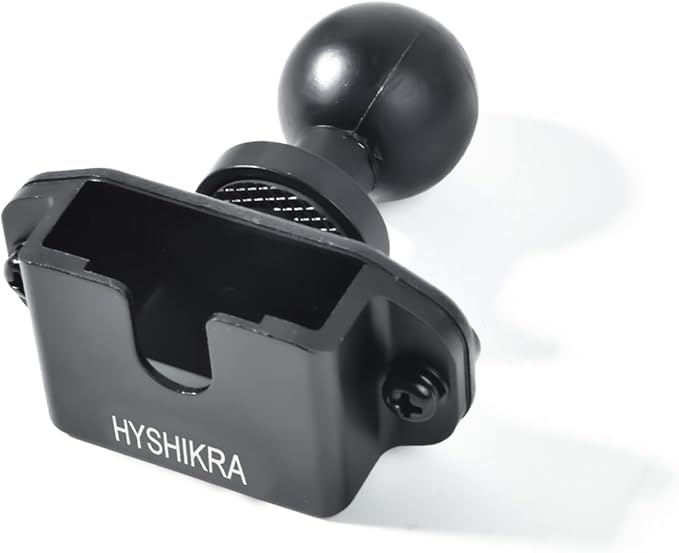 Universal Radio/CB Mic Bracket, Walkie-talkies Back Clip Mount with 25mm 1" Ball Adapter Compatible with RAM Mounts B Size Double Socket Arm by HYSHIKRA