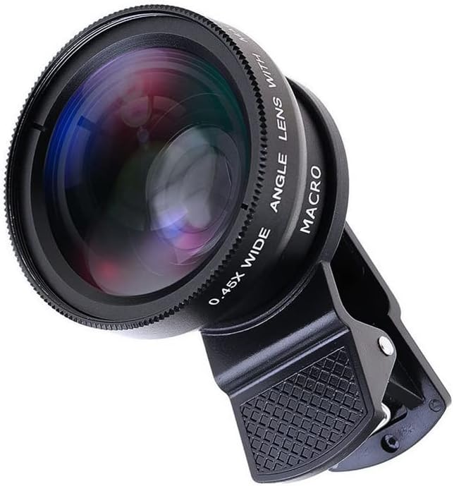 Cell Phone Camera Lens 2 in 1 Clip-on Lens Kit 37mm 0.45X 49UV Super Wide Angle & Macro Phone Camera Lens for iPhone and Android Smartphones Cell Phones - Image 7