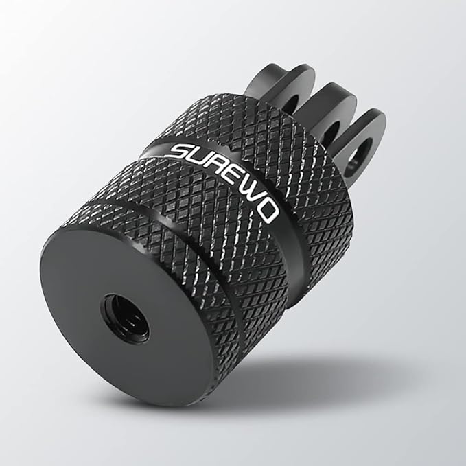 Aluminum 1/4 inch 20 Camera Tripod Adapter Mount, 360° Rotation 1/4"-20 Aluminum Tripod Adapter Mount Compatible with GoPro Hero 13/12/11/10, DJI Action 6/5 Pro/4, Xiaoyi and More Standard - Image 6