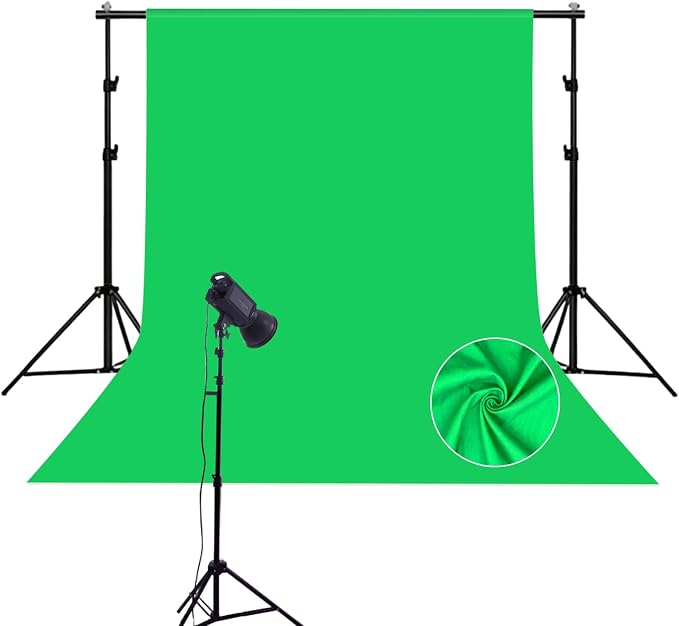 Green Photography Backdrop for Photoshoot, 10x10 Ft Polyester Photo Backdrop Curtains, Green Backdrops Screen for Photo Studio, Video, Content Creators, Birthday Parties Background by Unknown