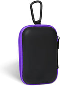 Earbud Case Portable EVA Storage Bag Cell Phone Accessories Organizer with Carabiner for Wired/Wireless Earphone, Earbud, Earpieces, SD Memory Card, Camera Chips, Tech Pouch, Rectangle,Purple by Woyinger