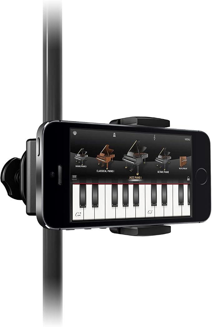 IK Multimedia iKlip Xpand Mini mic Stand Phone Holder, Compatible with iPhone & Android Smartphones 3.5" to 6", with Adjustable 360° Swivel - Image 7