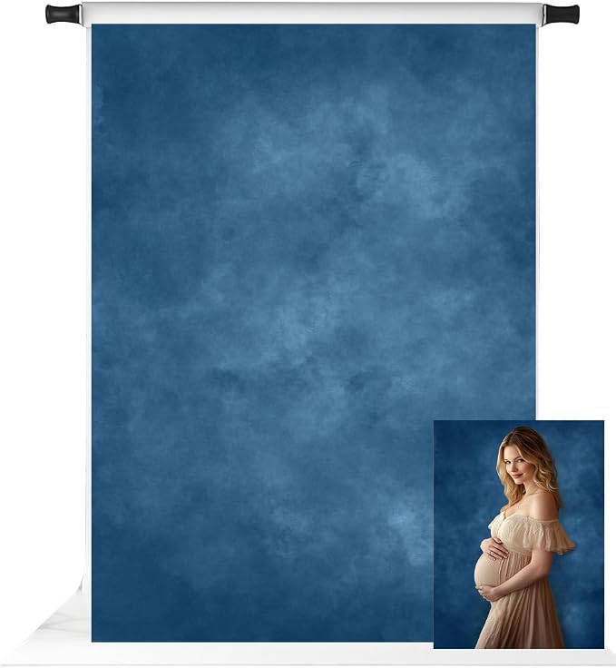 Kate 6.5x10ft Blue Abstract Photography Backdrop Blue Portrait Headshot Backdrops for Photoshoot Background Studio by KateBackdropforPhotography