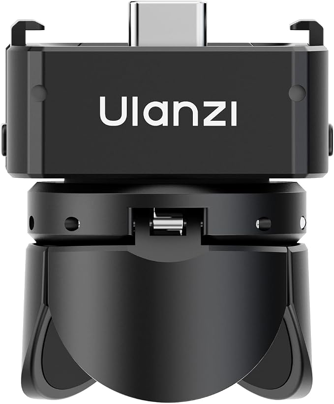 ULANZI Quick Release Mini Tripod Kit for DJI Osmo Pocket 3 4/Xtra Muse, Type-C Full-Function Port Charging Adapter Base for Pocket 3 4 Accessories with 1/4 Screw Hole for Tripods (PK-08 & PK-11) - Image 8