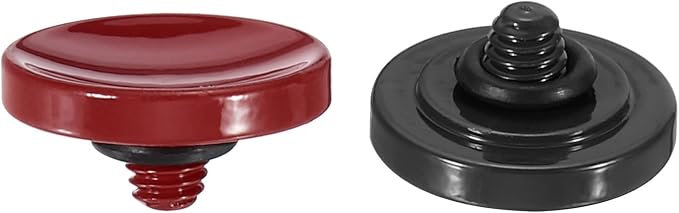PATIKIL Camera Shutter Button, 2 Pack Soft Shutter Release Button Pure Copper Camera Button Concave, for Nikon for Fujifilm for Leica Dark Red/Black by PATIKIL