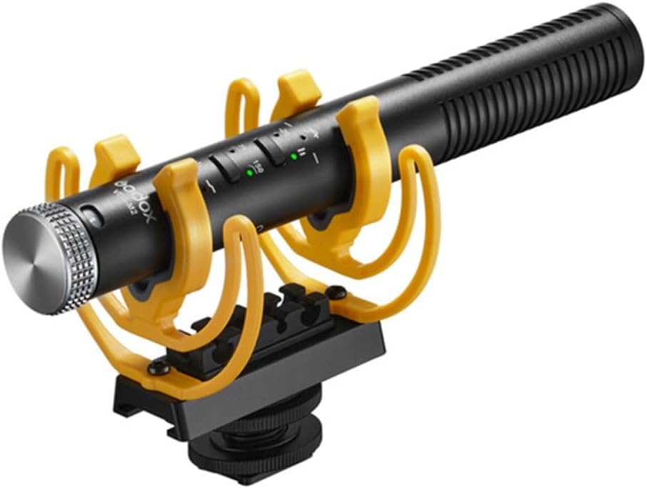 GODOX VDS-M2 Supercardioid Condenser Shotgun Microphone (Black) | Safety Channel and dB Peak Warning Light, Superior Sound Experience, Dual Use for All Your Needs, Tailor Sound as You Like by GODOX