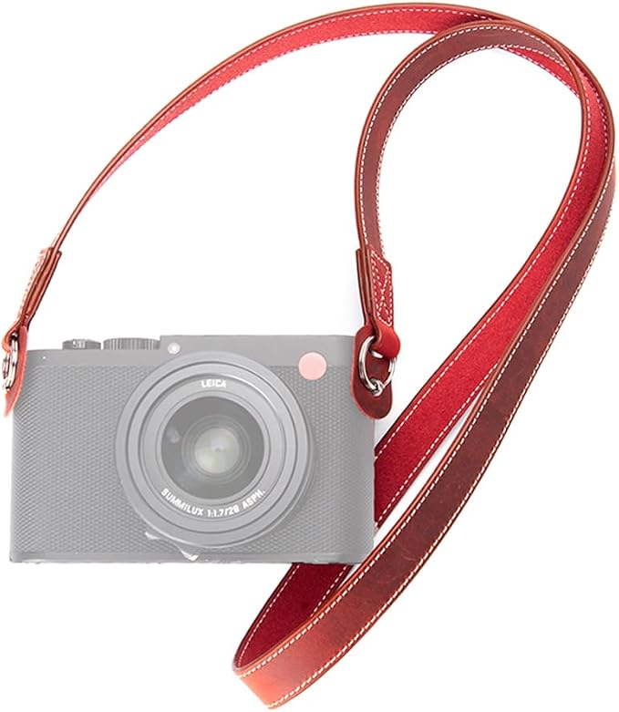 Vintage Minimalist Genuine Leather Camera Strap Crazy Horse Leather Shoulder Strap For DSLR For Fuji For Nikon For LEICA by DBZZ