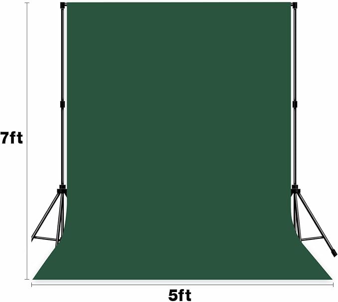 Deep Green Photo Backdrop Fabric Professional Photography Background 5x7ft | Seamless Design eliminates Wrinkle Portrait Photography Wedding Dark Theme Decorations - Image 8