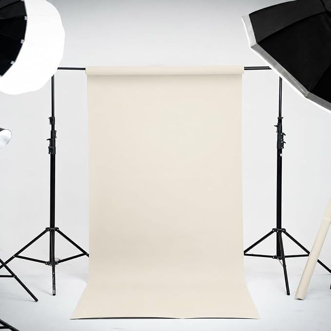 Kate Seamless Paper Backdrop for Photography Snow White Photo Backdrop Paper Roll(53''x32.8' Snow White) - Image 2