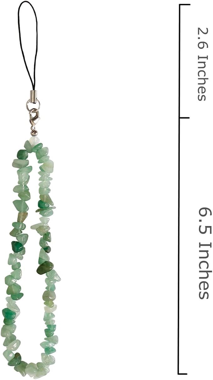 Phone Charms Chain Strap CellPhone Lanyard Wrist Strap Natural Gem Stone Charms for Phone Women Girls(4) - Image 4