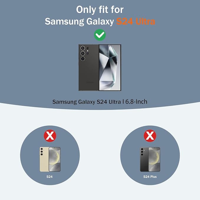 Gritup for S24 Ultra Case: Samsung Galaxy S24 Ultra Case with 2*Screen Protector | Magnetic Stand & Slide Camera Cover | Shock Proof Military-Grade Funda para S 24 Ultra Cover -Black - Image 2