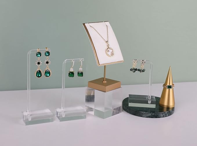 3pcs clear earring stand jewelry display for show, acrylic earring holder hanger for women, small earring jewelry display for selling Photo【Acrylic Earring L Stand-3pcs 】 - Image 9