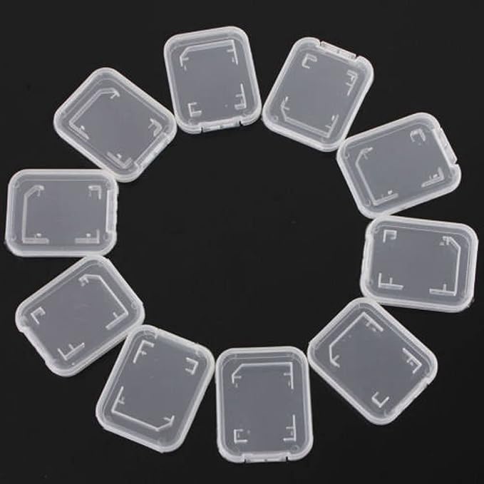 eTECH Collection Clear Plastic SD/SDHC/SDXC/Secure Digital Memory Card Case Holder Compatible for SanDisk/Kingston/Transcend/Samsung Memory Card (100 Pack) - Image 3
