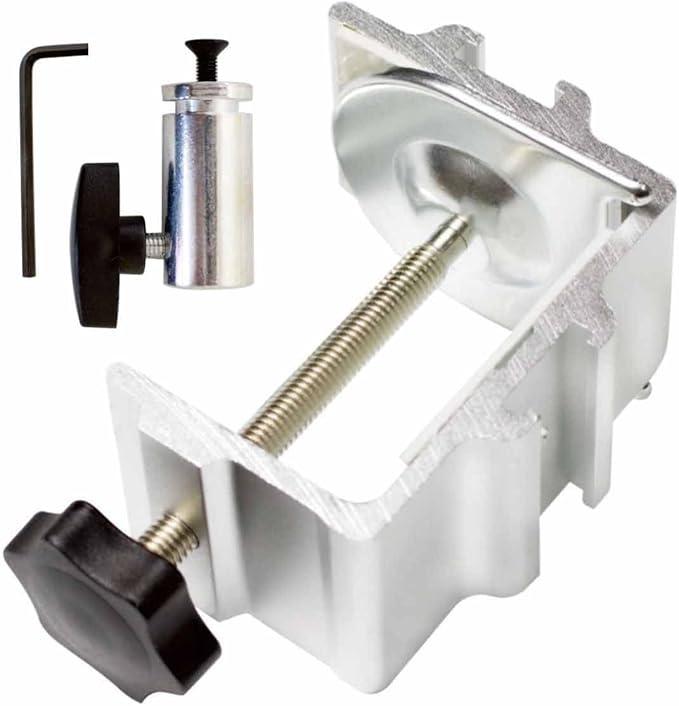 Replacement Heavy Duty C Clamp for 1/2” Base Magnifying Lamp,Desk Lamp,Swing Arm Lamp,Phone I pad Mount,Tablet Mic Holder,Table Mount Clamp for Microphone Stand Mic Boom Arm (G1 SIVLER) by MeetRade