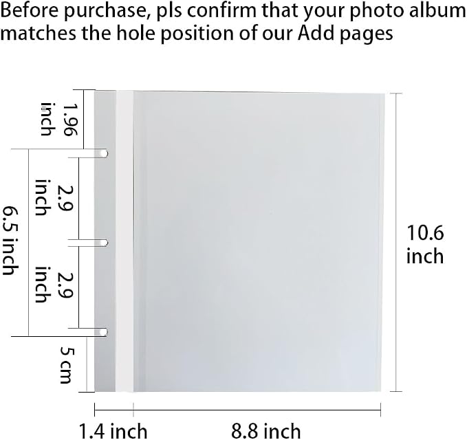 Vienrose Photo Album Self Adhesive Refill Pages 11x10.6 20 Pages | Self Adhesive Pages, 10 Sheets 20 Pages, Fits 11X10.6 Inch Photo Album, Clear Film - Image 2
