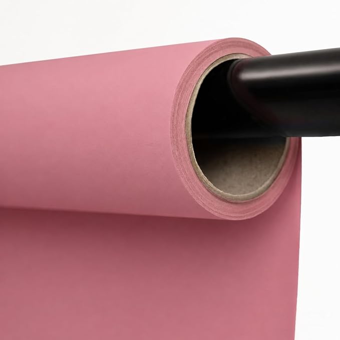 Kate Seamless Paper Backdrop for Photography Pink Photo Backdrop Paper Roll (53''x32.8' Carnation Pink) by KateBackdropforPhotography