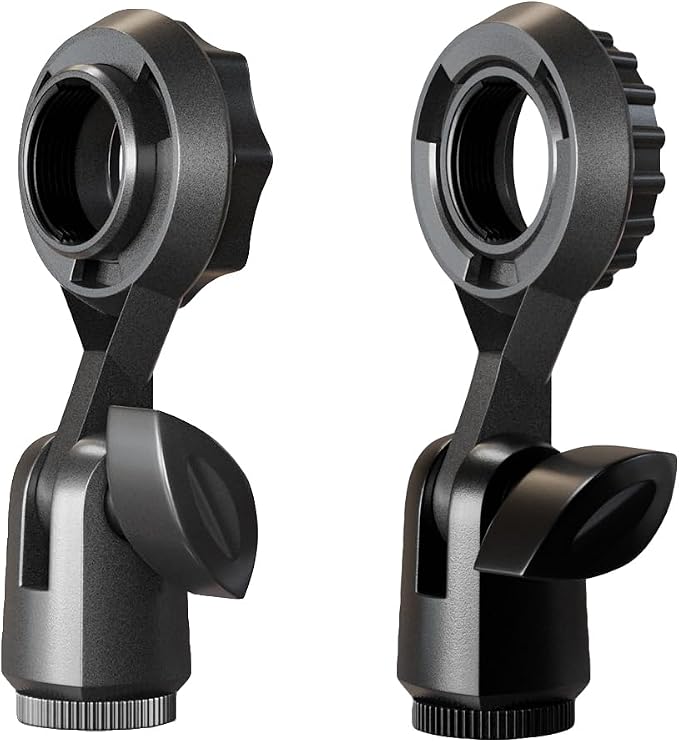 2 Pack Condenser Microphone Clip Holder with 7/8'' Thread Mount Condenser Mic Holder Adapter for Cardioid Diaphragm Studio Condener Microphones Stand Recording Streaming Vocal Mic Boom Arm by Unknown