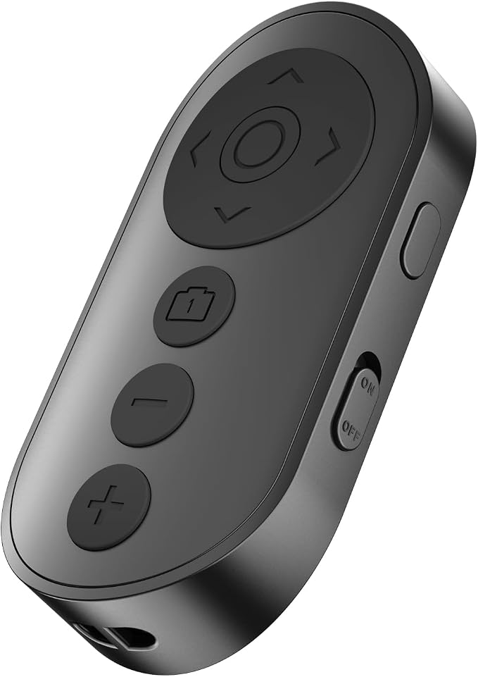 Wireless Camera Remote Control with Zoom for iPhone & Android, Bluetooth Camera Remote Shutter with Front/Rear Camera Switch for Photo & Video, Smartphone Bluetooth Clicker for TikTok. by Voinap