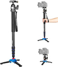 Koolehaoda 69" Aluminum Monopod with Tripod Base & Ball Head for DSLR | 3-Feet Support Stand, Adjustable Height, for Canon Nikon DSLR Camera, Portable Travel Photography Monopod, Lightweight by Koolehaoda