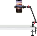 Magic Arm with Clamp, Long Articulating Arm Camera Mount, Adjustable Phone Mount Holder 360° Rotation, Mic Arm for Microphone, LED Lights, for Phone, Tripod, Desk, Table by GOINWAVE