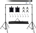Kate Backdrop Stand Kit for Photography, Heavy Duty Photo Background Stand | 10x8.5ft(WxH) Adjustable Backdrop Stand with 8 Clamps and 2 Sandbags, Back Drop Support System Stand for Parties, Studio by KateBackdropforPhotography