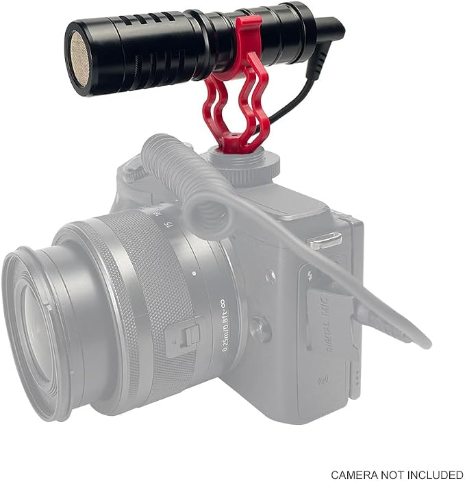 Stereo Microphone with Windscreen (Shotgun) for Canon EOS 80D - Image 2