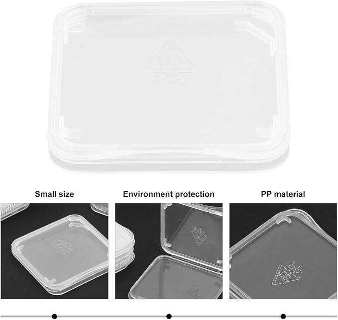 Hemobllo 100 Pcs Transparent Card Cases Storage Box Lightweight Memory Card Holder for Secure Protection and Easy Carrying - Image 4