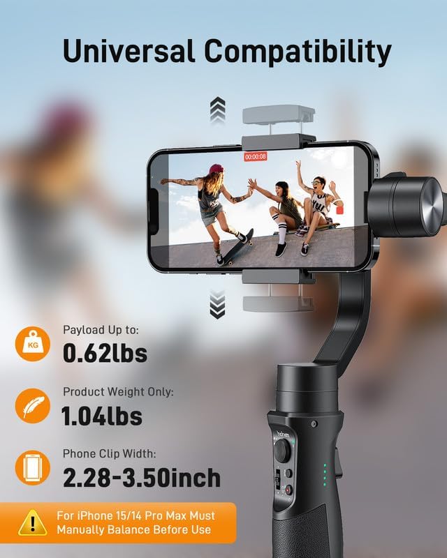 hohem iSteady Mobile Plus Phone Gimbal with Ultra-Wide-Angle Mode | iSteady 7.0 Anti-Shake, 600° Inception Rotation, 13H Battery, Hohem Joy App, Power Bank Function, Ultra-Wide-Angle Mode - Image 6