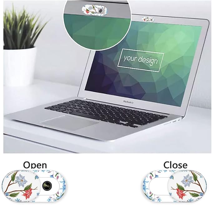 Laptop Camera Cover Slide Cute Flower 8 Pack, Webcam Cover Phone Camera Cover, FadyRaye Ultra-Thin Computer Camera Slide Fits Cellphone, Laptop, Desktop PC, Tablet - Image 5