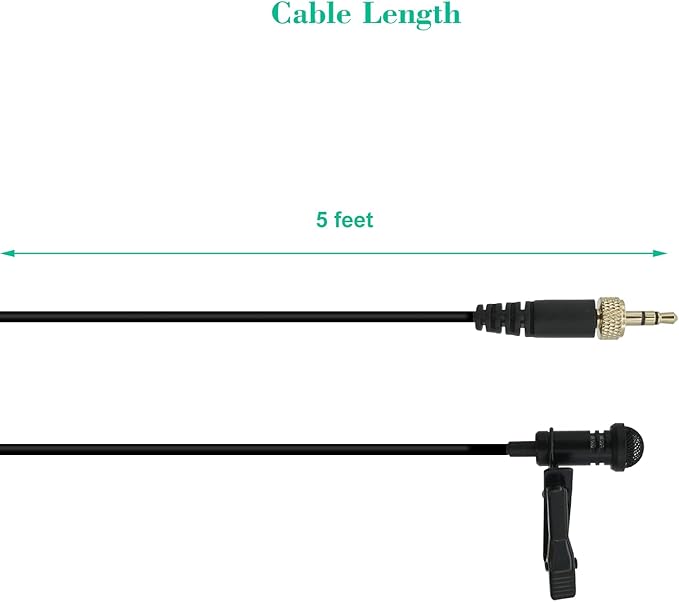 2-Pack Mic Replacement for DJI, Rode, Sennheiser Wireless Transmitter Lavalier Lapel Microphone - Wearable, Omnidirectional, 3.5mm TRS - Image 2