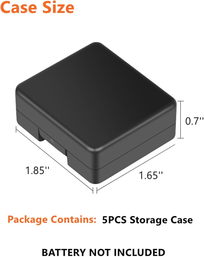 Pack of 5 Protective Storage Case Compatible with Battery of Gopro Hero 5/6/7/8/9/10/11/12/13 Black Cameras, Multifunctional Battery Case Organizer Boxes with Memory Card Slot - Image 7